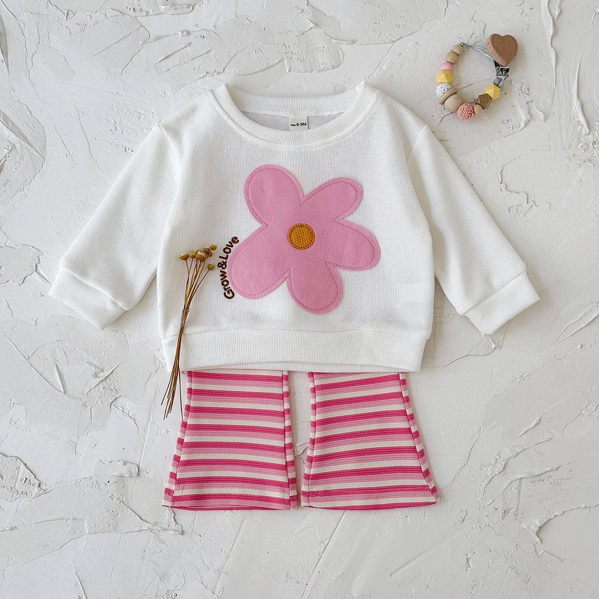 White Patchwork Top Pants