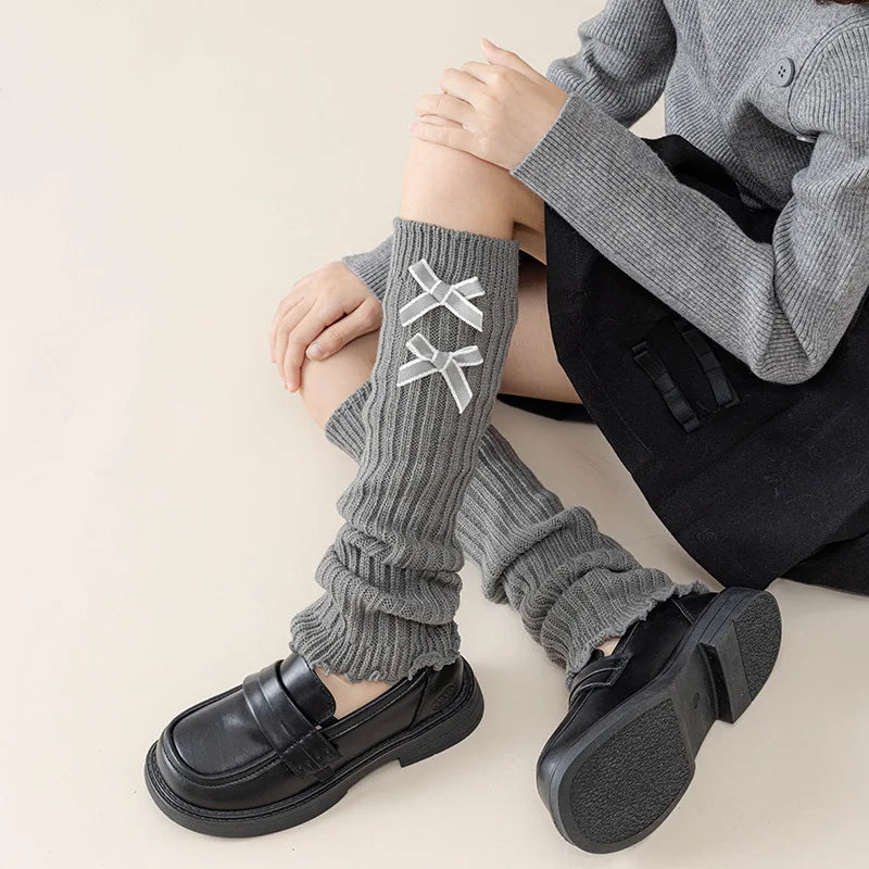 Soft Cotton Leg Warmers Knee Socks - PAMU8
