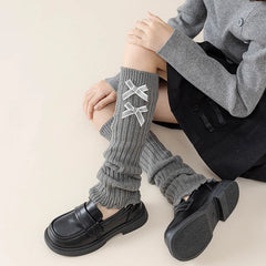 Soft Cotton Leg Warmers Knee Socks - PAMU8