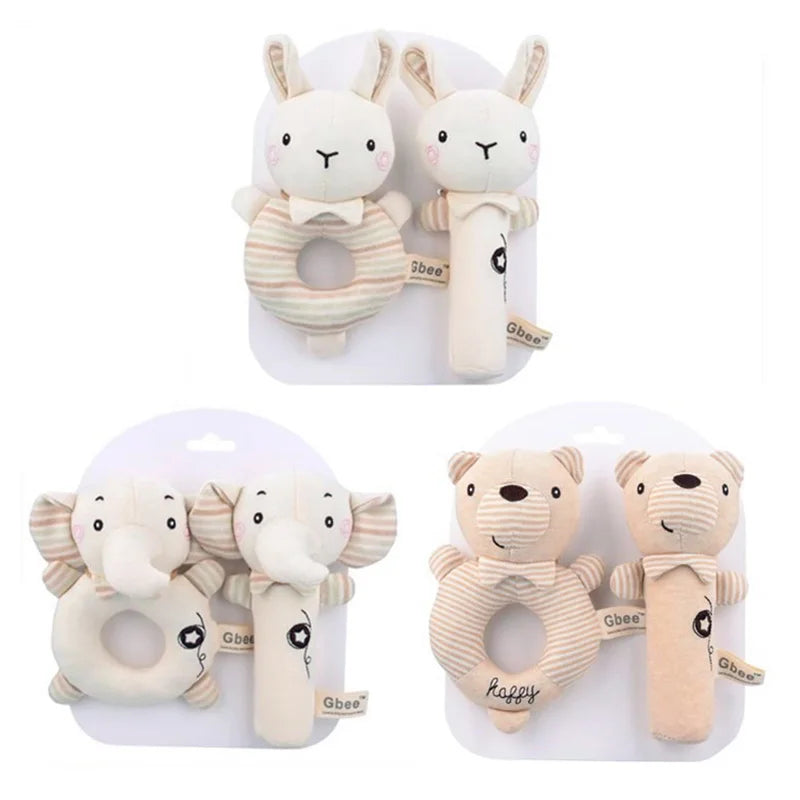 Cartoon Animal Baby Plush Rattle Baby Toy - PAMU8