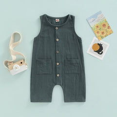Button Down Baby Romper