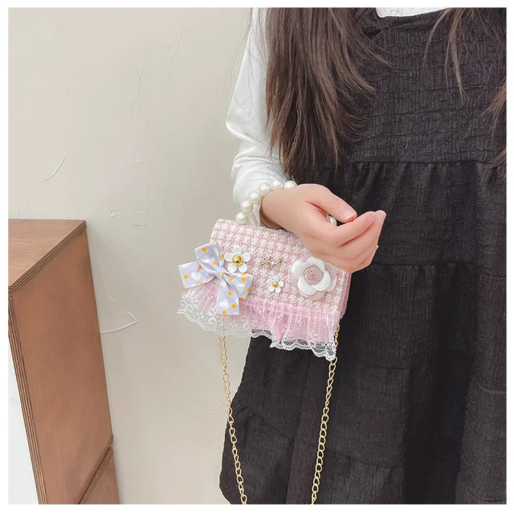 Flower Plaid Handbag