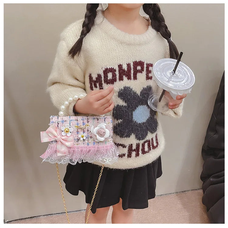 Flower Plaid Handbag