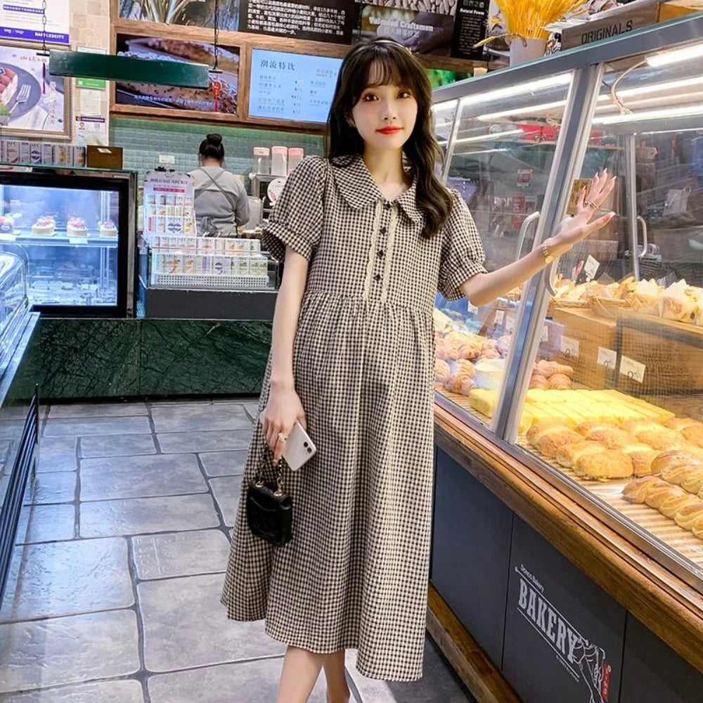 New Maternity Plaid Dresses