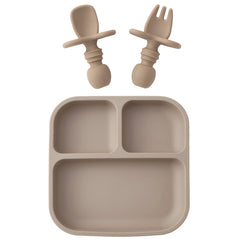 Colorful Silicone Baby Feeding Set, 2 Pieces