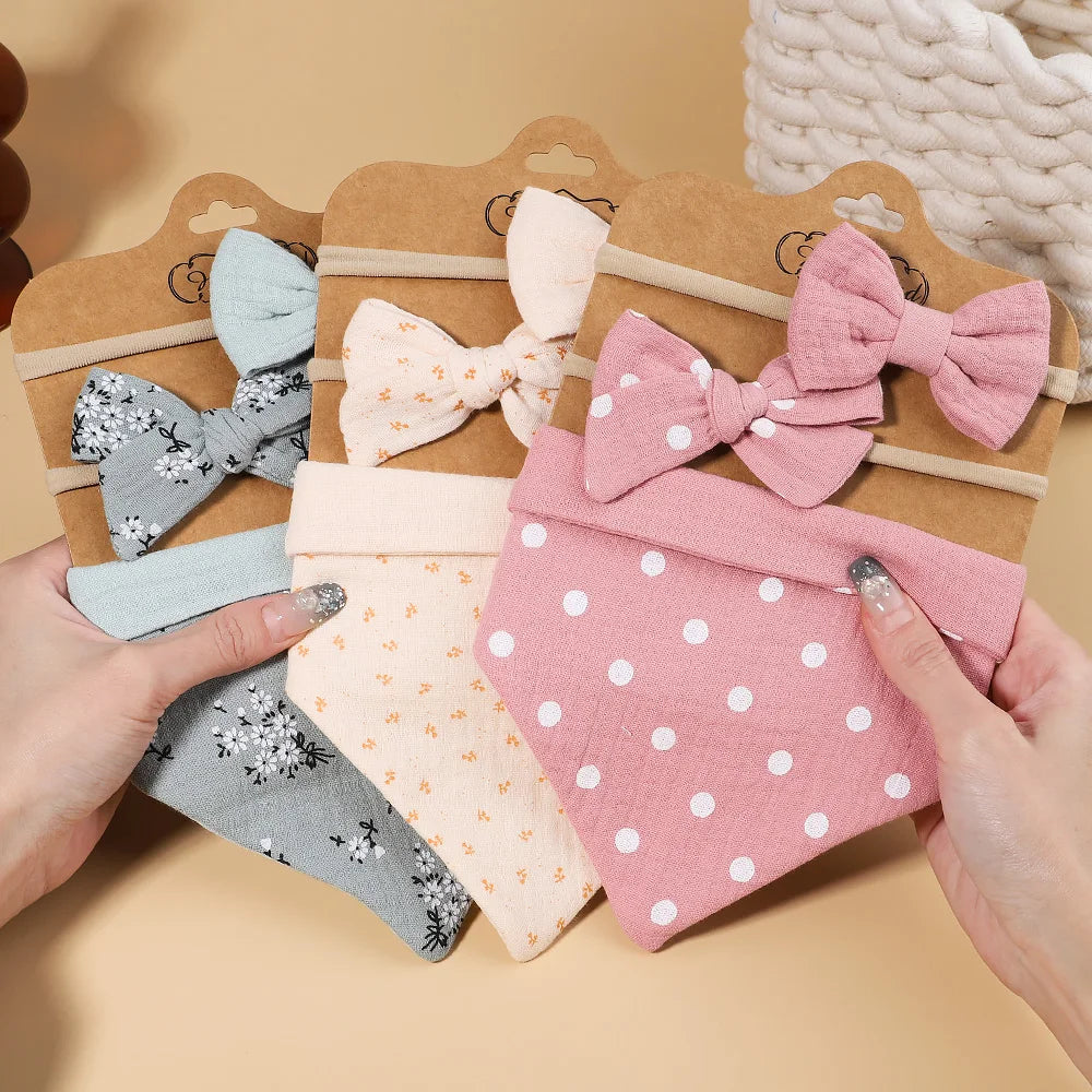 3Pcs BabyBibs with Bow