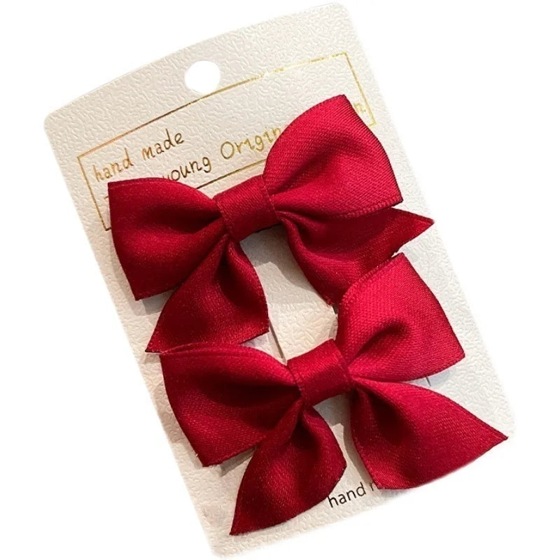 Cute Bow Red Clips Baby Hairpins - PAMU8