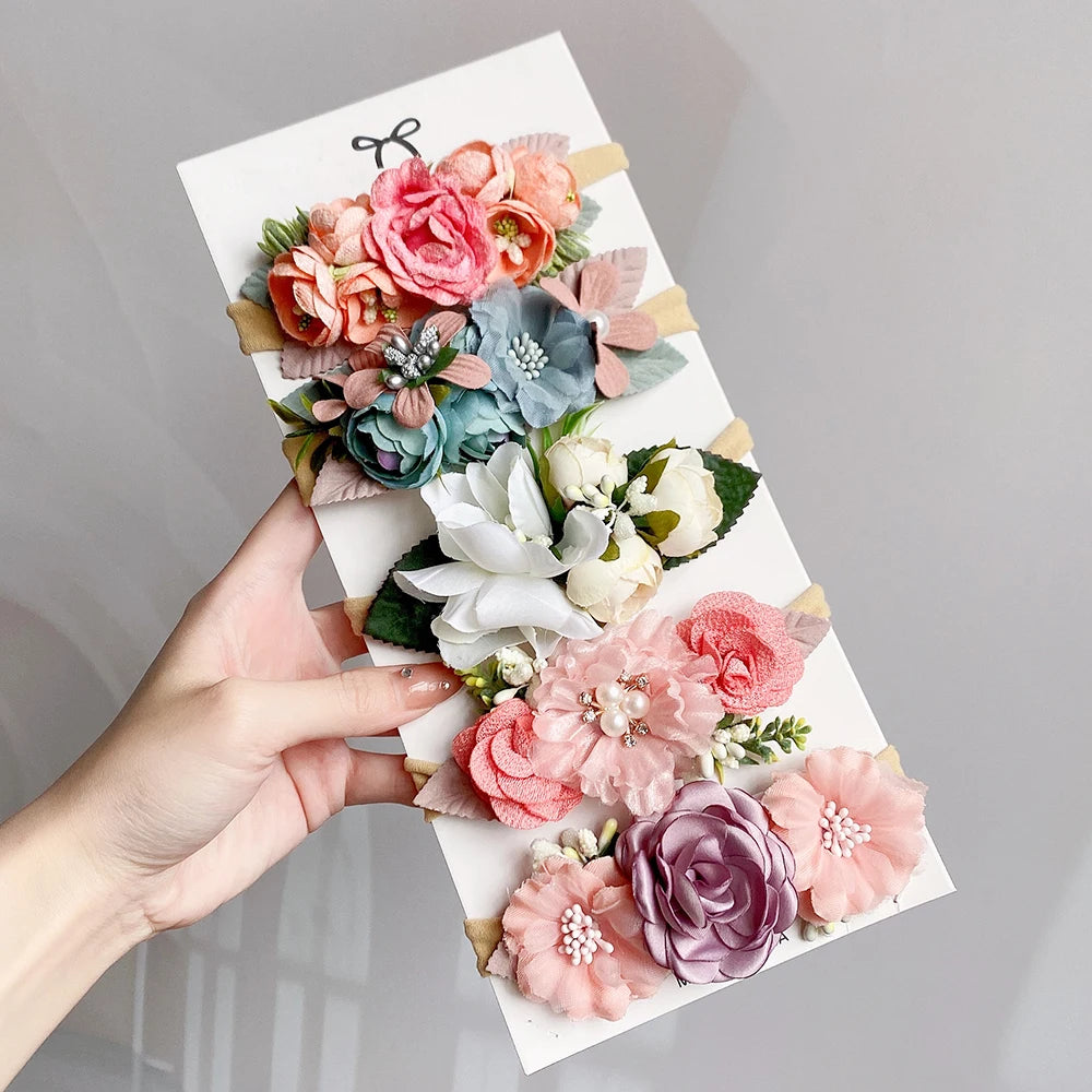 Artificial Flower Baby Headband
