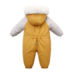 Wool Lined Infant Down Romper
