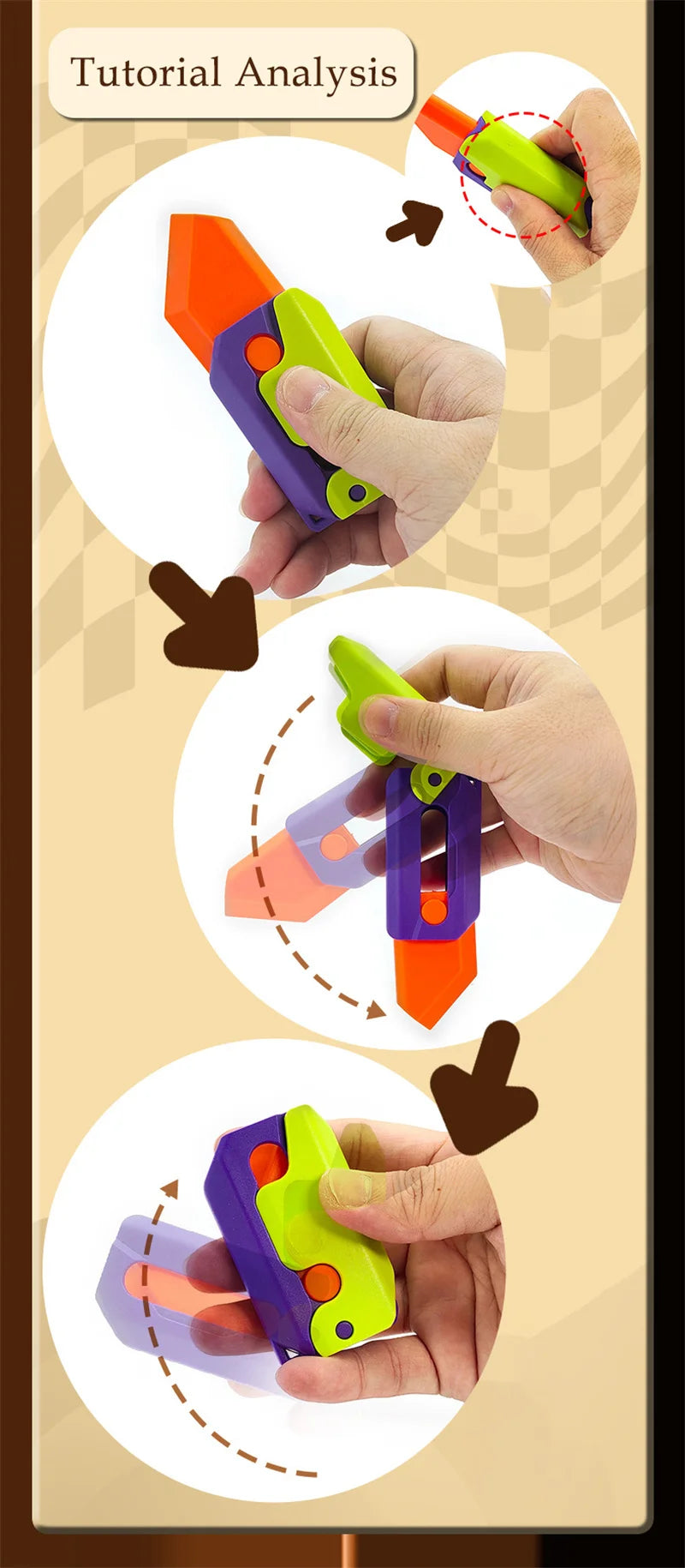 Gravity Knife Gun Fidget Toys
