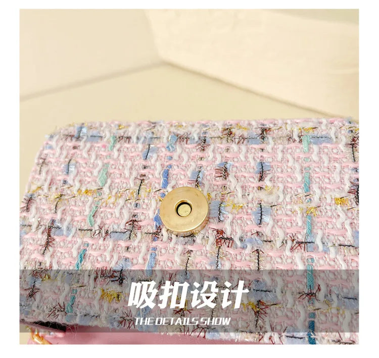 Flower Plaid Handbag