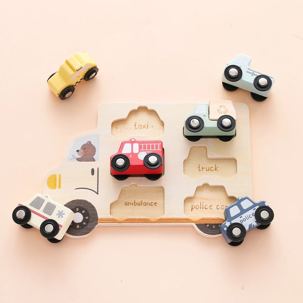 Wooden Animal Puzzles Baby Toys