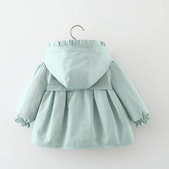 Stylish Solid Baby Girl Coat