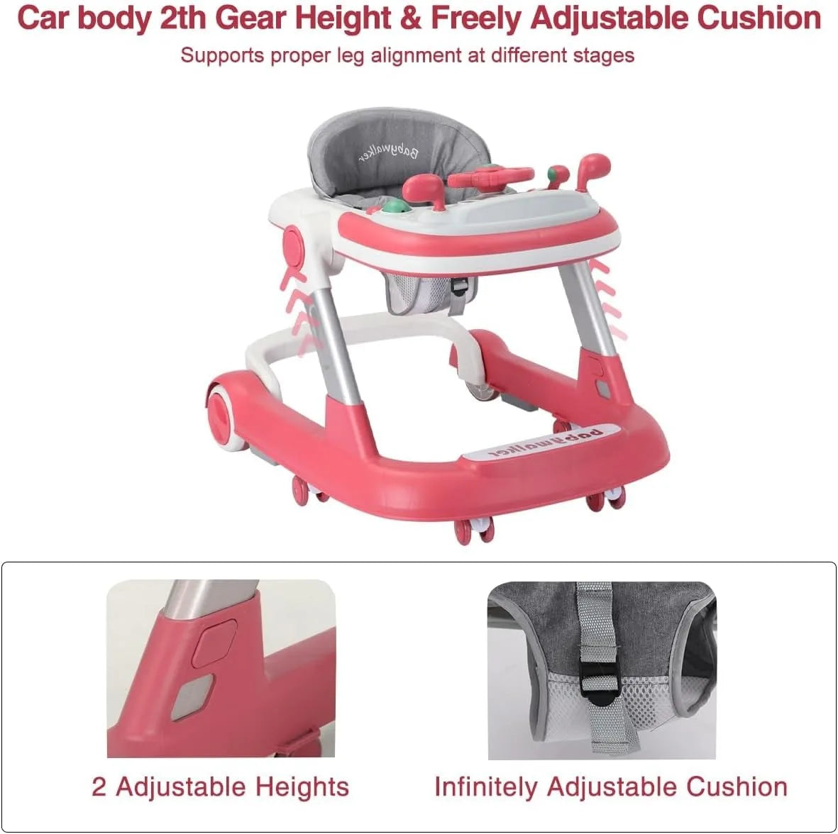 Baby Walker with Removable Feeding Tray