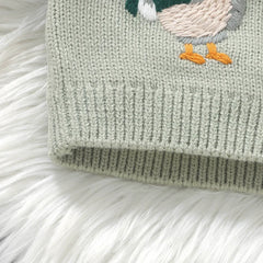Rooster Embroidery Cardigan Top