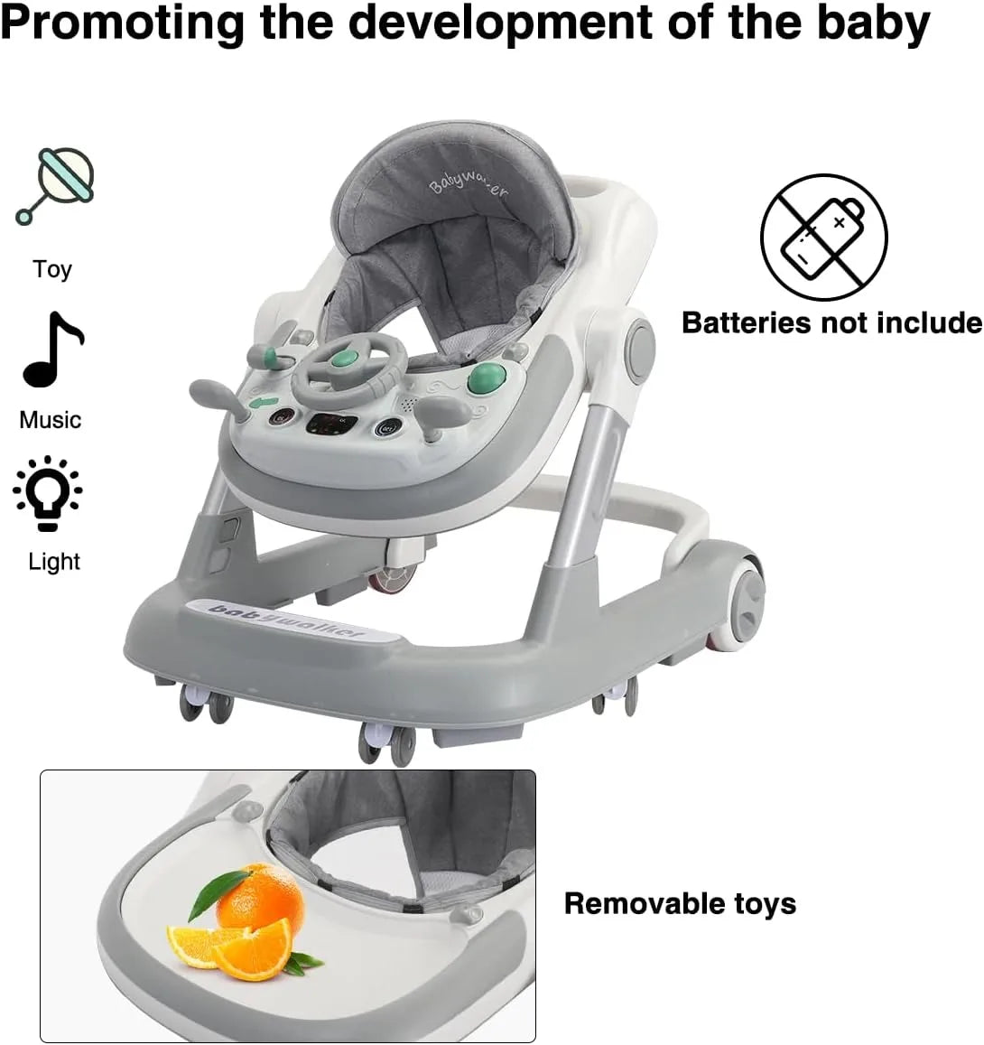 Baby Walker with Removable Feeding Tray