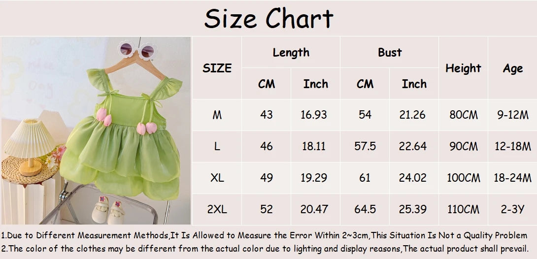 Summer Tulip Mesh Baby Dress