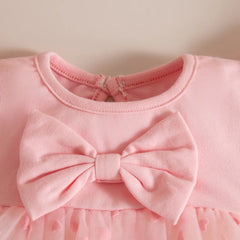 Bow Love Pattern Baby Dress
