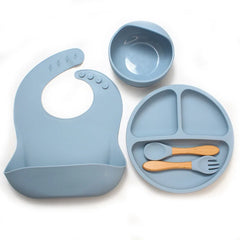 Baby Silicone Tableware Set, Suction Bowls and Utensils