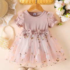 Full Print Flower Princess Dress
