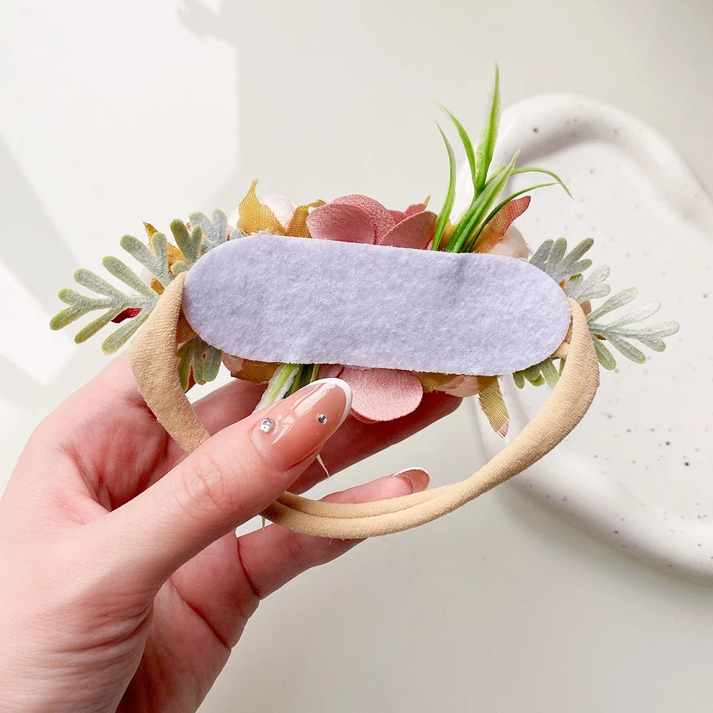 Artificial Flower Baby Headband