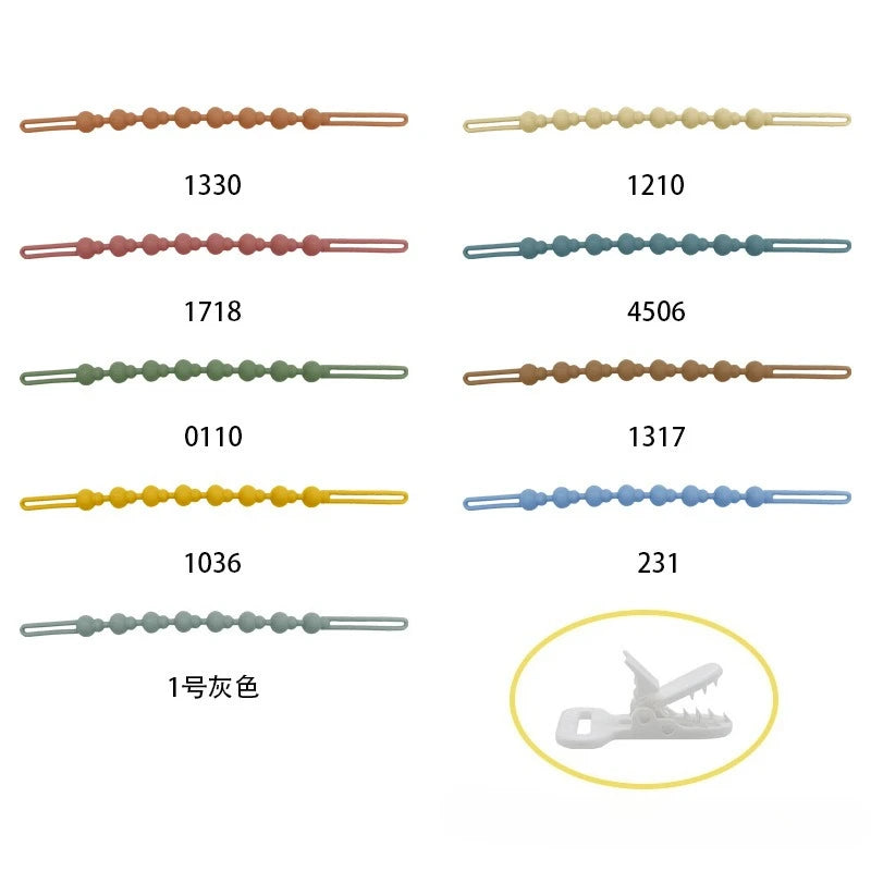 Soft Silicone Baby Pacifier Holder Clips - PAMU8