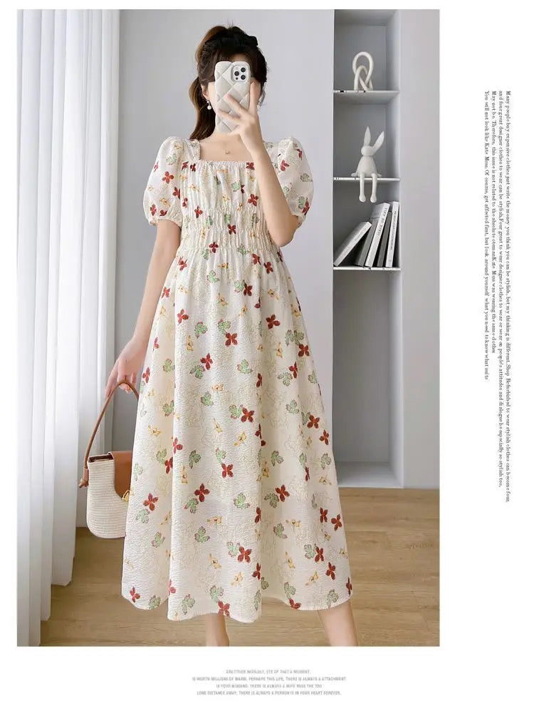 Vintage Patchwork Pregnancy Dress