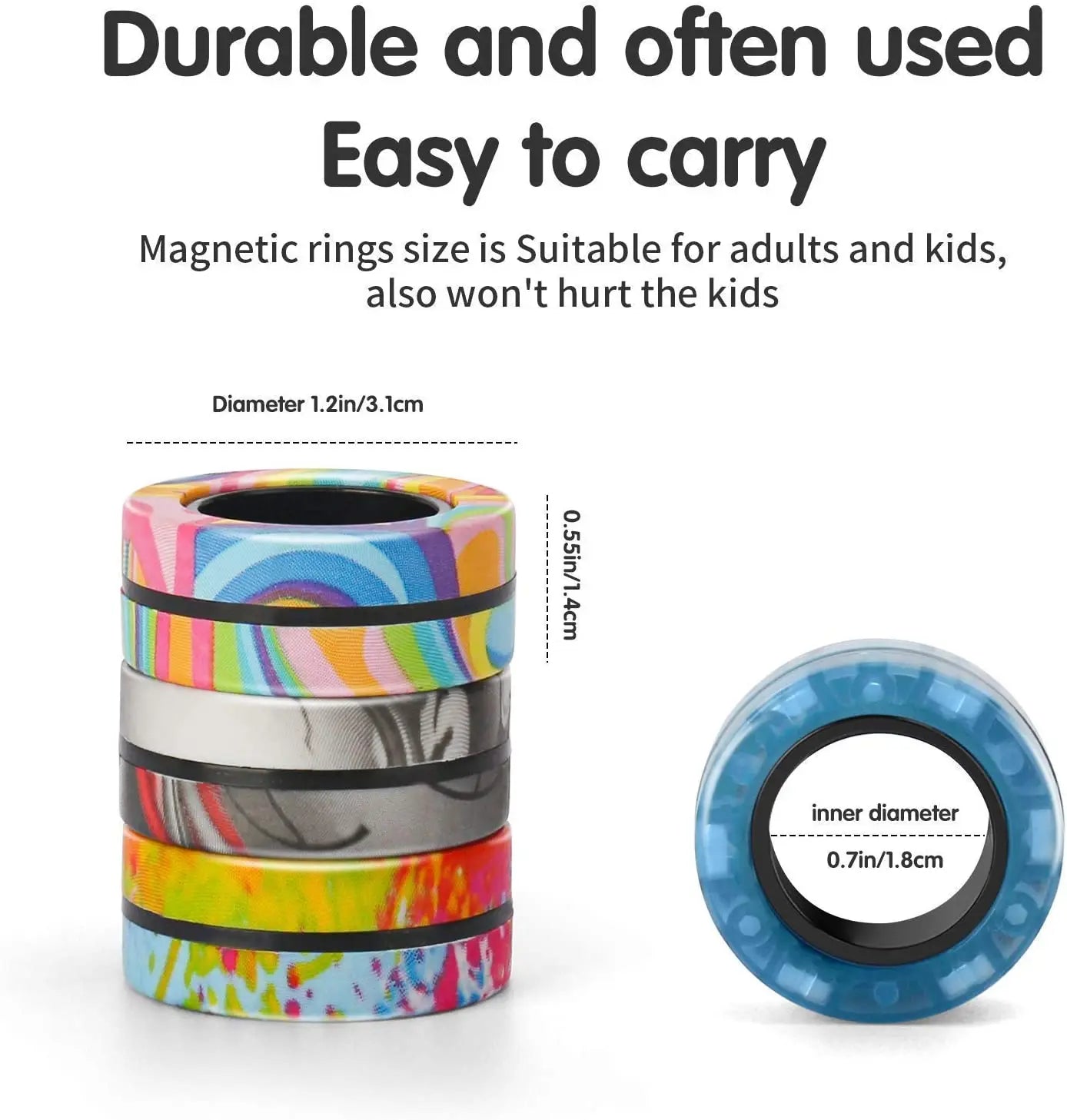 3pcs Finger Magnetic Colorful Toy