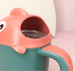 Baby Bath Shampoo Rinse Cup with Collapsible Dino Design