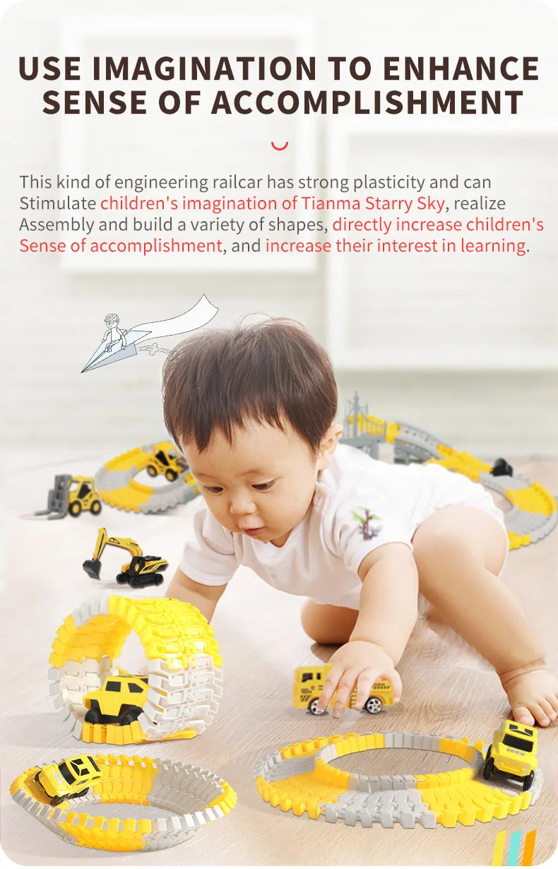 137-467pcs Baby Electric Track Toy
