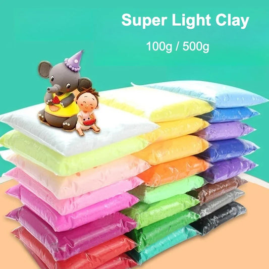 Color options of air-dry modeling clay for craft projects