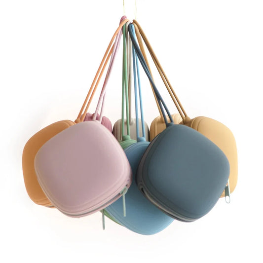 Portable zippered pacifier holder case for a diaper bag