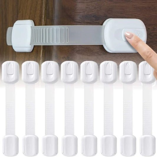 PAMU8 adjustable adhesive child safety strap lock for cabinets and drawers