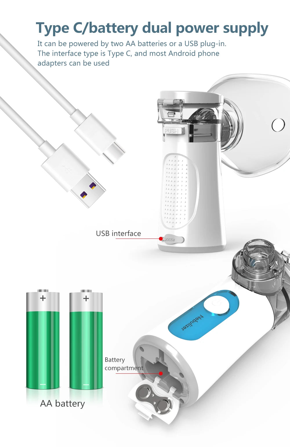 Portable Nebulizer Inhaler: Quiet Mesh Mist for Kids
