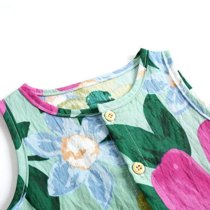 Cotton Sleeveless Baby Rompers