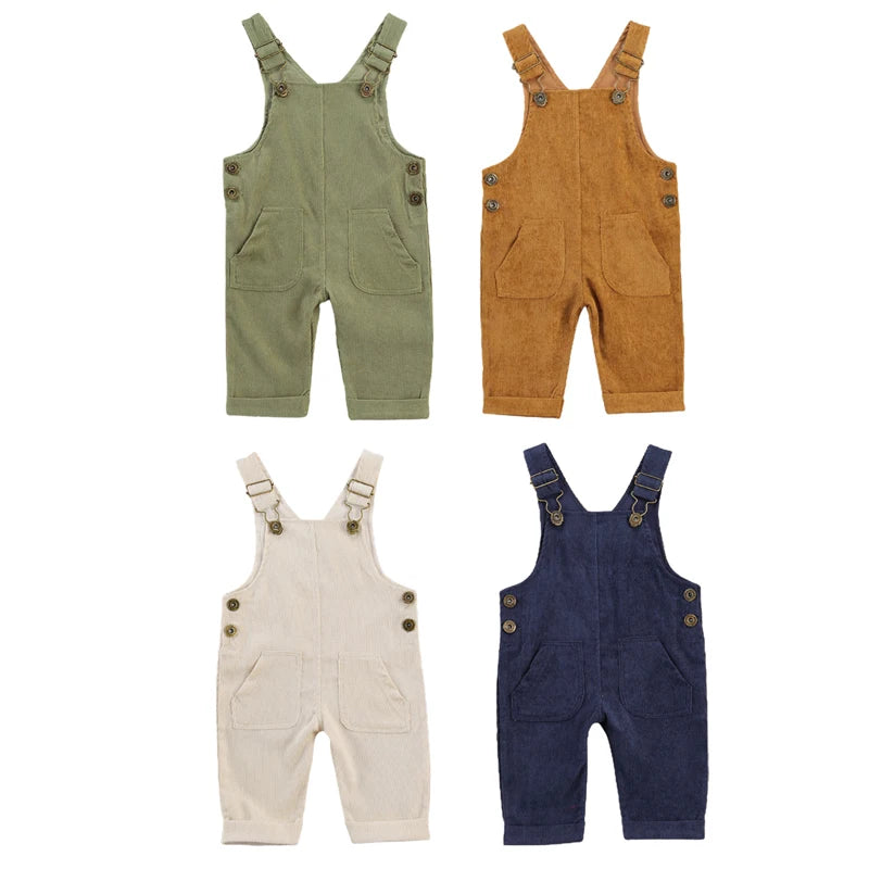 Baby Suspender Pants, Adjustable Loose-Fit Overalls
