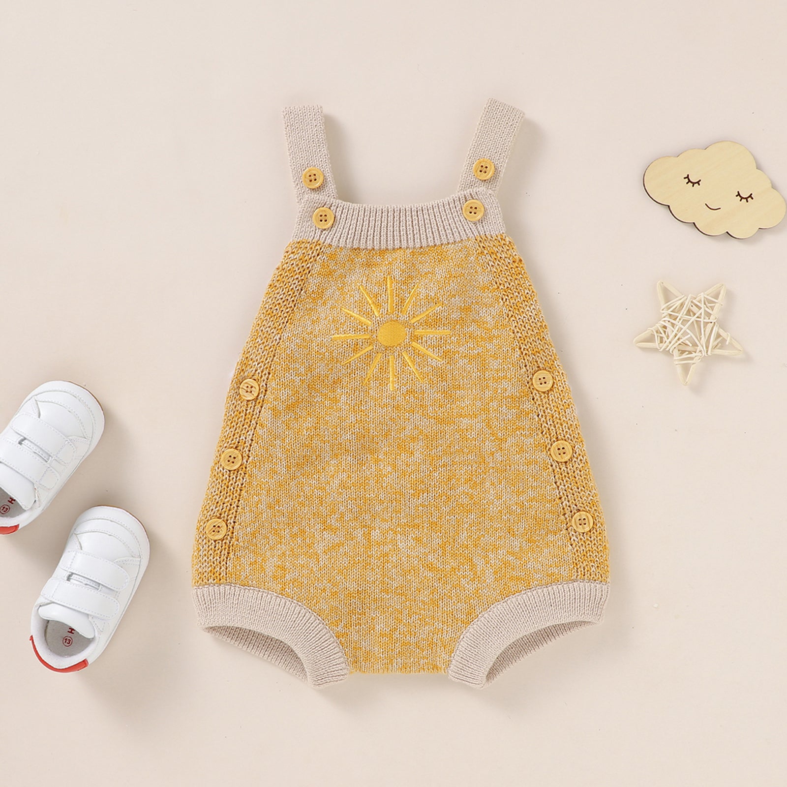 Sleeveless Knitting Printed Jumpsuit