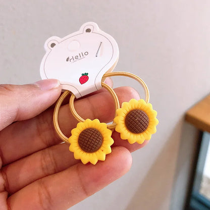 2Pcs Flowers Rubber Band