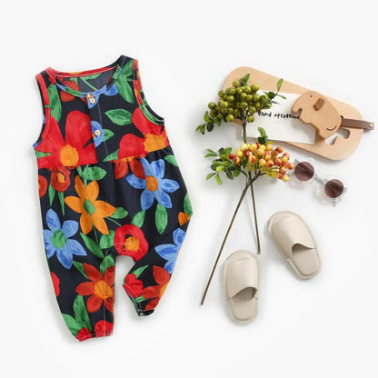 Cotton Sleeveless Baby Rompers