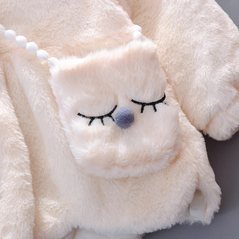 Rabbit Ears Plush Warm Hooded Coat