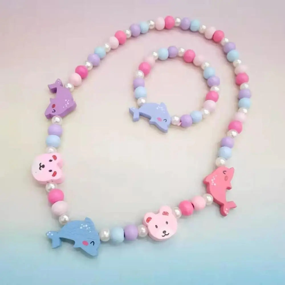 Cute Cartoon Kids Necklace Bracelet Set | PAMU8