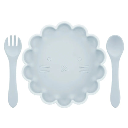 3pcs Baby Plate Spoon Fork Set
