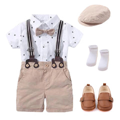 Baby Boy Formal Romper Bow Tie Outfit | PAMU8