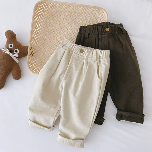 Solid Kids Boys Straight Pants - PAMU8
