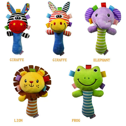 Cartoon Animal Baby Plush Rattle Baby Toy - PAMU8