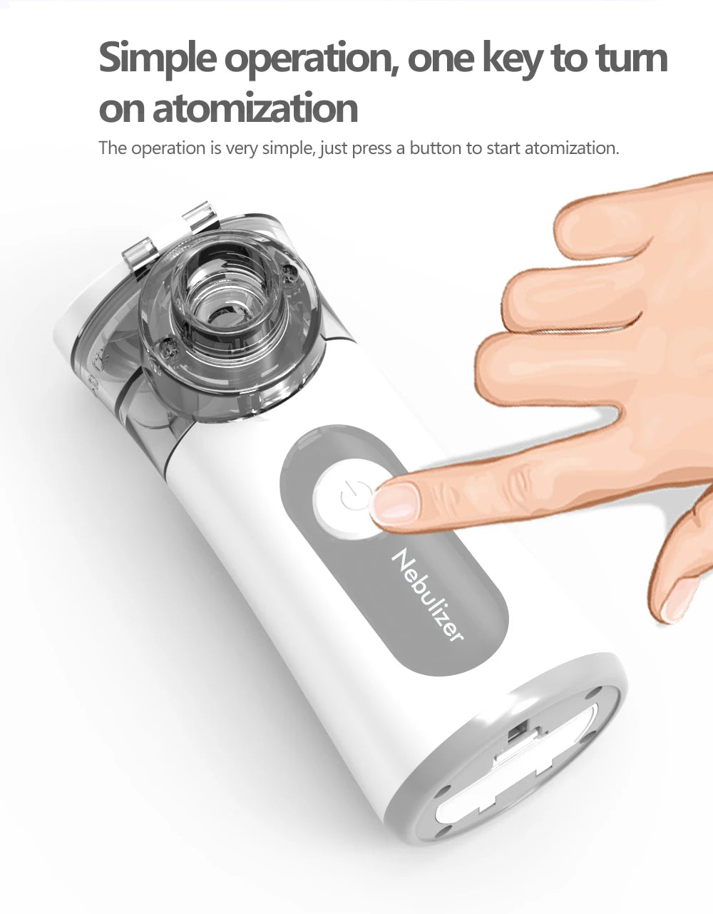 Portable Nebulizer Inhaler: Quiet Mesh Mist for Kids