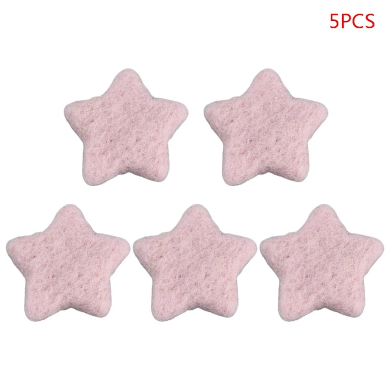 5Pcs Baby Wool Felt Stars Photography Accessories - PAMU8