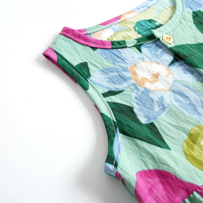 Cotton Sleeveless Baby Rompers