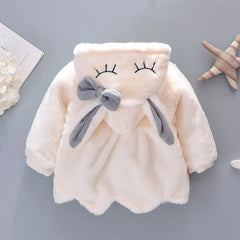 Rabbit Ears Plush Warm Hooded Coat