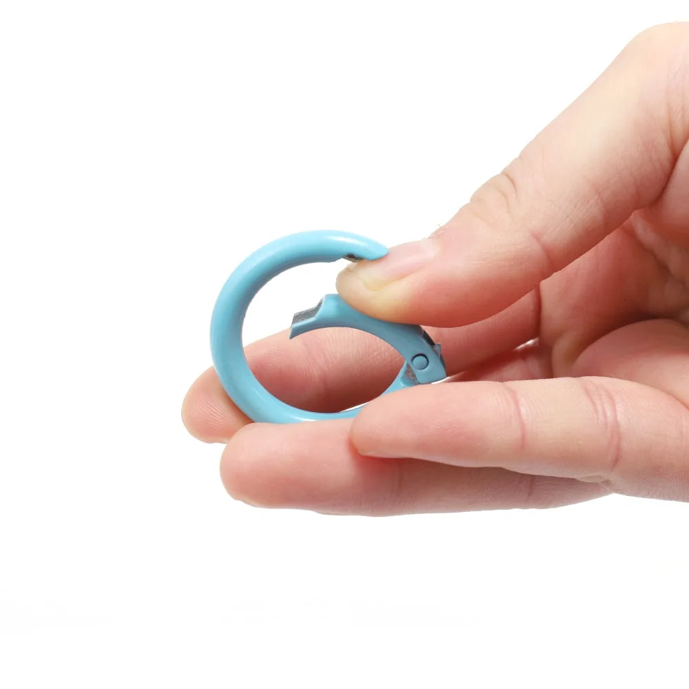Metal O-Ring Keychain Clasps, 5-Pack Craft Clips